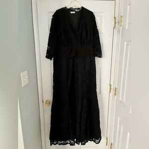 David's Bridal Kiyonna Screen Siren V-Neck Lace Plus Size Gown (size 3x)